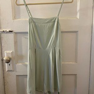Baby Blue Valija Romper with Belt and Pockets